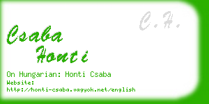 csaba honti business card
